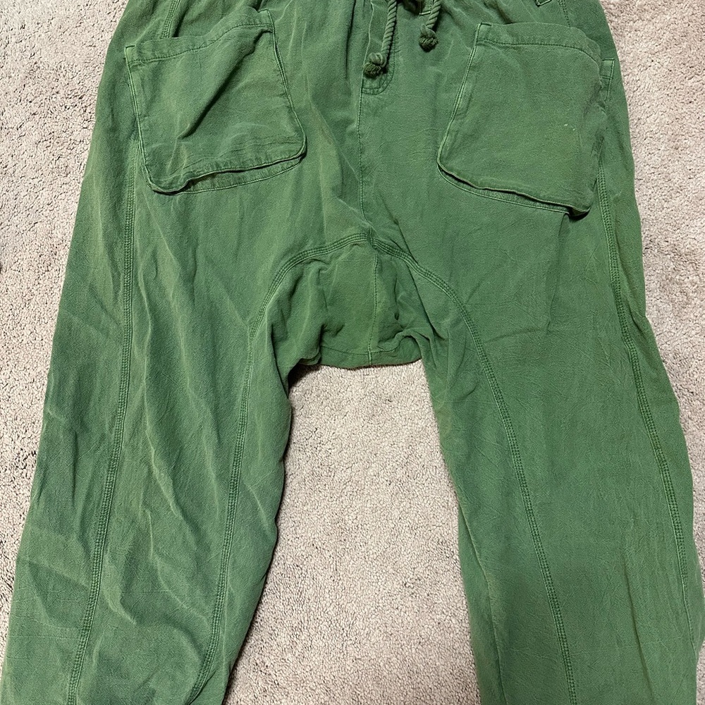 Free People Green Ankle Pants